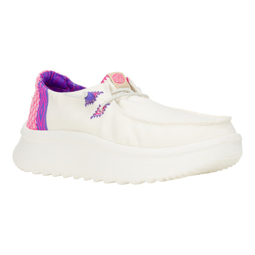 Wendy Peak Chambray Woven - White/Pink - 6