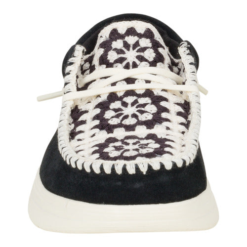 Wendy Comf Suede Crochet - Black/Multi - 5