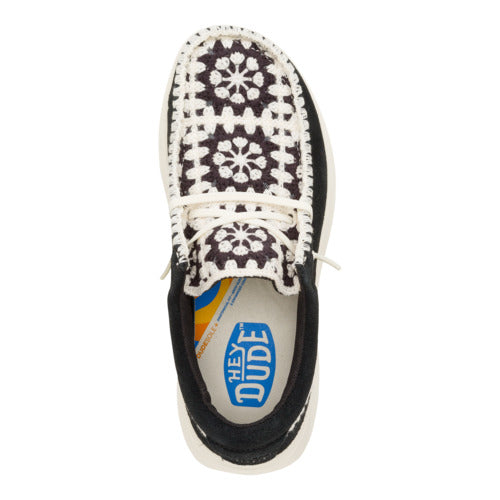 Wendy Comf Suede Crochet - Black/Multi - 7