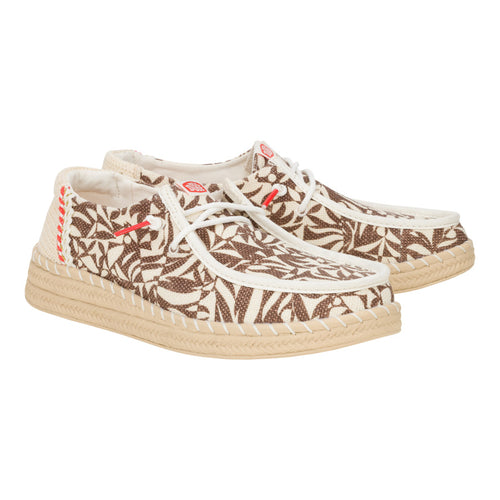 Wendy Espadrille Retro Palm - Downtown Brown/Egret - 2