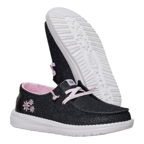Wendy Youth Shimmer Flower - Charcoal - 3