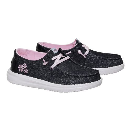Wendy Youth Shimmer Flower - Charcoal - 2