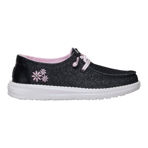 Wendy Youth Shimmer Flower - Charcoal - 8