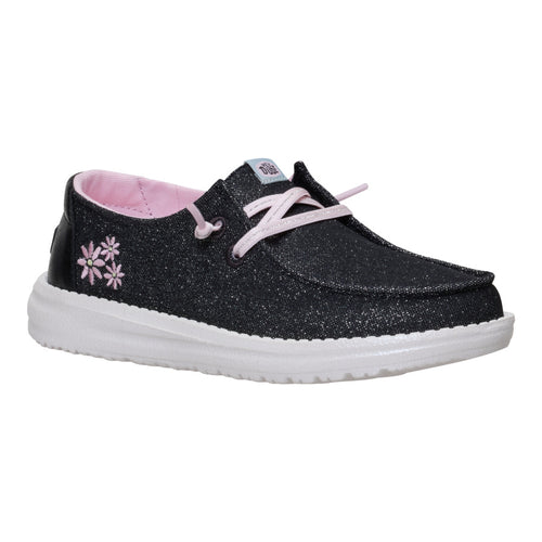 Wendy Youth Shimmer Flower - Charcoal - 7