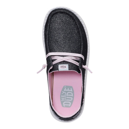 Wendy Youth Shimmer Flower - Charcoal - 6