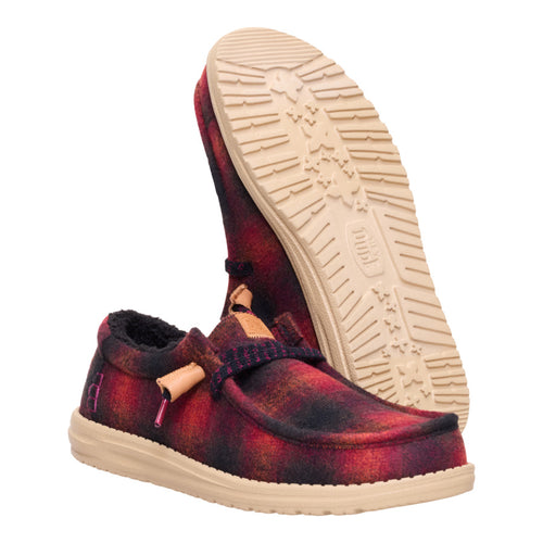 Wally Cozy Plaid - Red Plaid/Black - 3