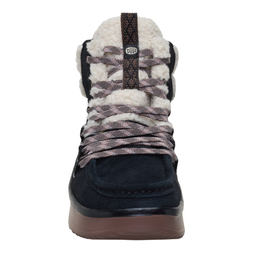 Wendy Peak Apres Suede Cozy Stitch - Black/Tan - 4