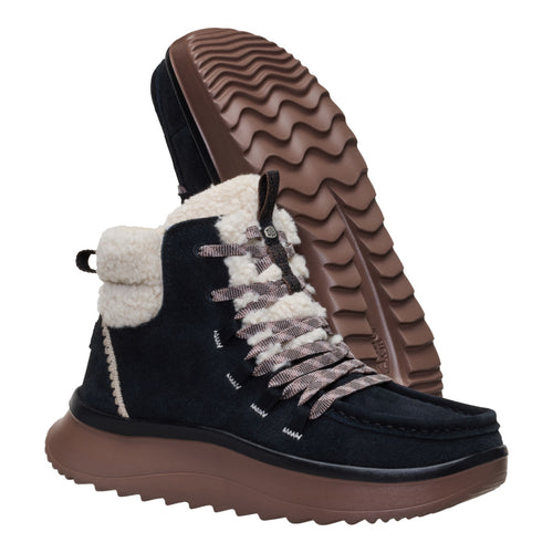Wendy Peak Apres Suede Cozy Stitch - Black/Tan - 3