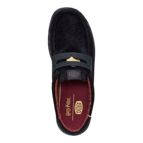 Wally Slip Hogwarts Loafer - Black/Gold - 6