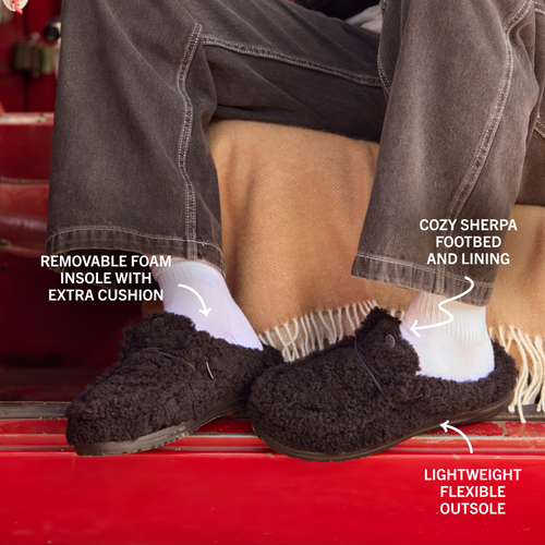 Wally Slipper - Cozy Black/Black - 2