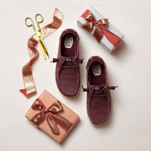 Wendy Stretch Sox - Burgundy - 2