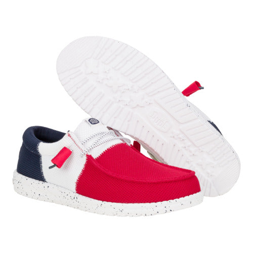 Wally Tri Varsity Mesh - Red/Navy - 3