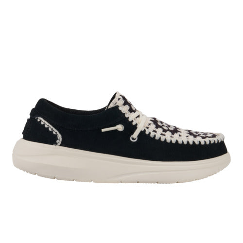 Wendy Comf Suede Crochet - Black/Multi - 9