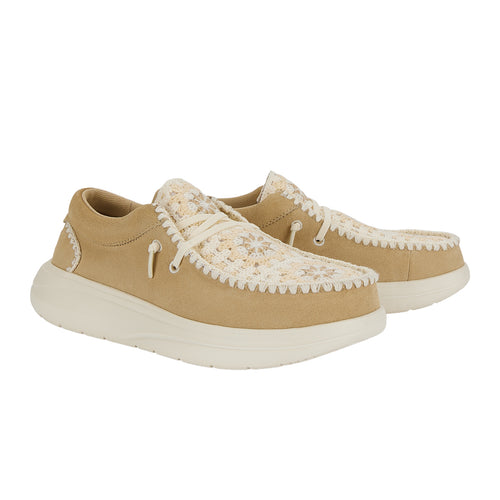 Wendy Comf Suede Crochet - Irish Cream/Multi - 3