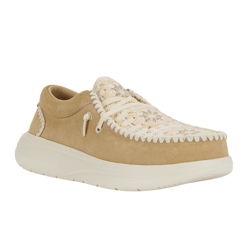 Wendy Comf Suede Crochet - Irish Cream/Multi - 8