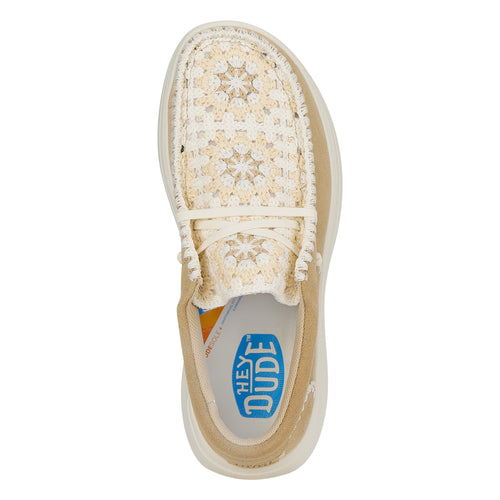 Wendy Comf Suede Crochet - Irish Cream/Multi - 7