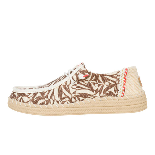 Wendy Espadrille Retro Palm - Downtown Brown/Egret - 1