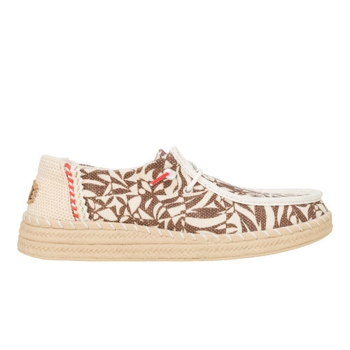 Wendy Espadrille Retro Palm - Downtown Brown/Egret - 8