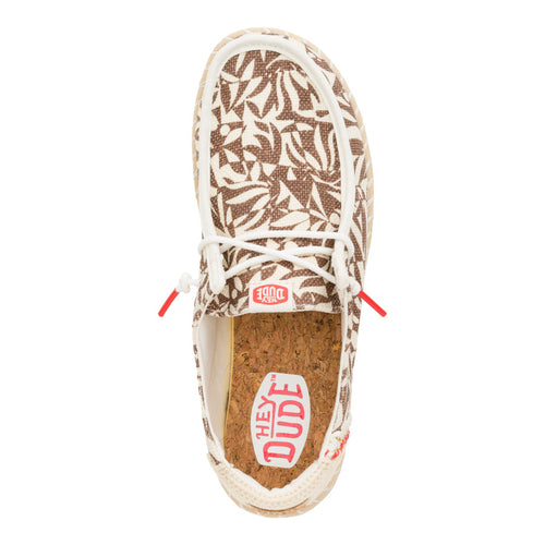 Wendy Espadrille Retro Palm - Downtown Brown/Egret - 6