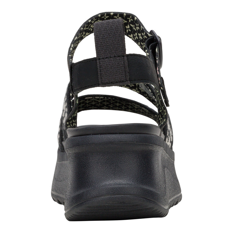 Delray Buckle Cottage Crochet - Black/White