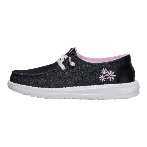 Wendy Youth Shimmer Flower - Charcoal - 1