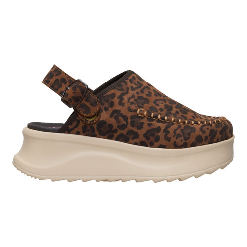 Delray Clog Suede - Brown Leopard - 10