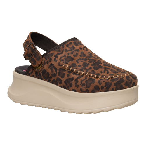 Delray Clog Suede - Brown Leopard - 9