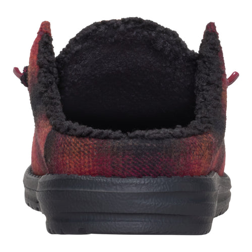 Wally Slip Cozy Plaid - Red Plaid/Black - 5