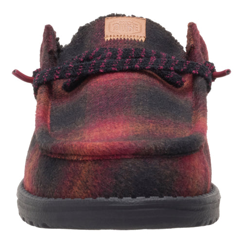 Wally Slip Cozy Plaid - Red Plaid/Black - 4