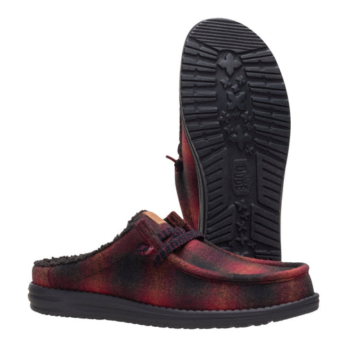 Wally Slip Cozy Plaid - Red Plaid/Black - 3