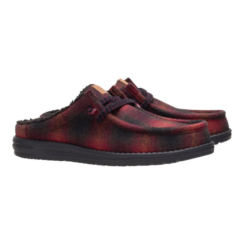 Wally Slip Cozy Plaid - Red Plaid/Black - 2