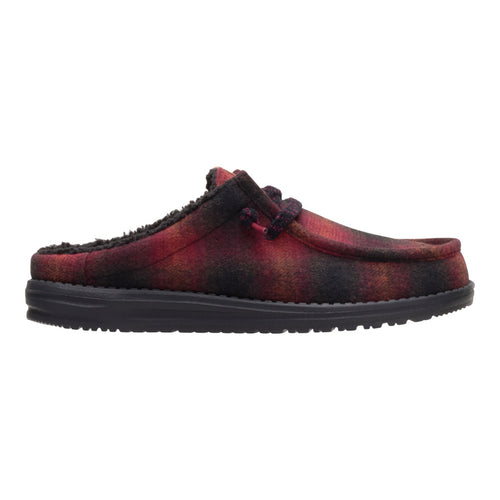 Wally Slip Cozy Plaid - Red Plaid/Black - 8