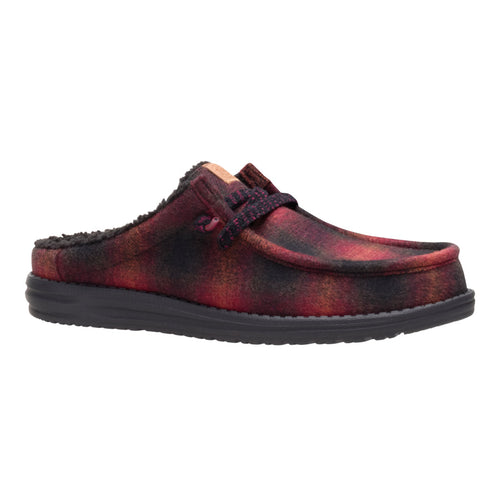 Wally Slip Cozy Plaid - Red Plaid/Black - 7