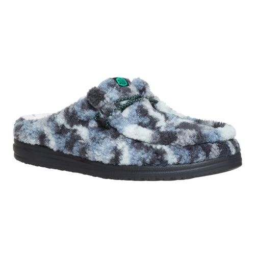 Wally Slipper Cozy Camo - Stormy Blue/Camo - 7
