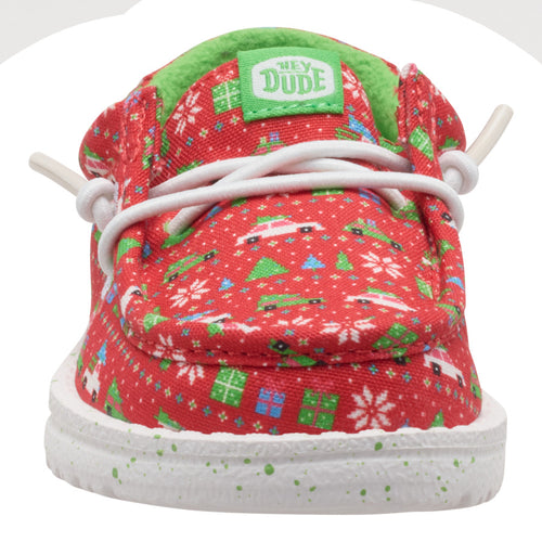 Wally Toddler Holiday Sweater - Red/Green - 5