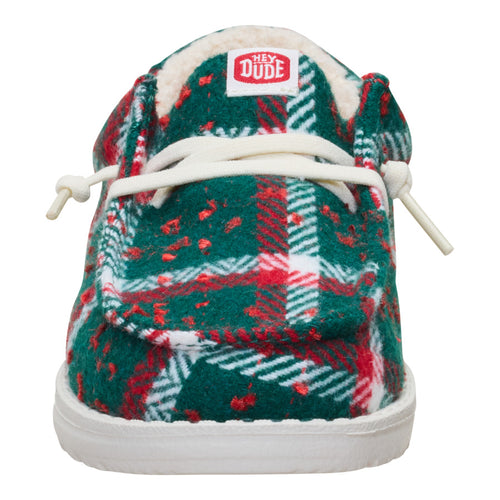 Wally Youth Confetti Plaid Cozy - Red/Green/Multi - 4