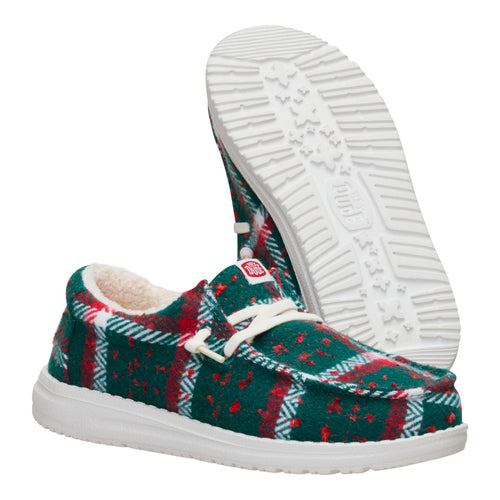 Wally Youth Confetti Plaid Cozy - Red/Green/Multi - 3