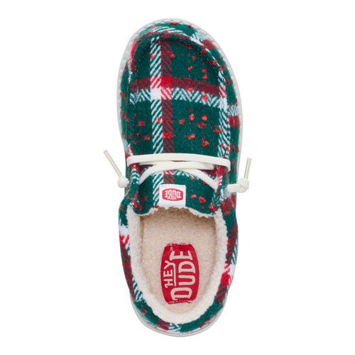 Wally Youth Confetti Plaid Cozy - Red/Green/Multi - 6