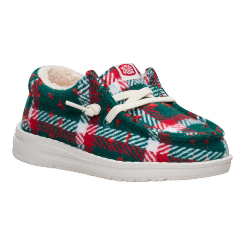 Wally Toddler Confetti Plaid Cozy - Red/Green/Multi - 7