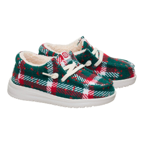 Wally Toddler Confetti Plaid Cozy - Red/Green/Multi - 2