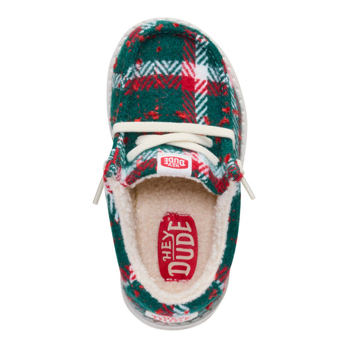 Wally Toddler Confetti Plaid Cozy - Red/Green/Multi - 6