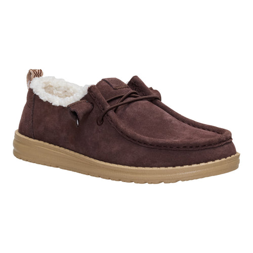Wendy Suede Shearling - Dark Brown - 7
