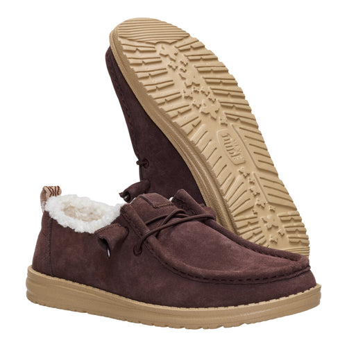 Wendy Suede Shearling - Dark Brown - 3