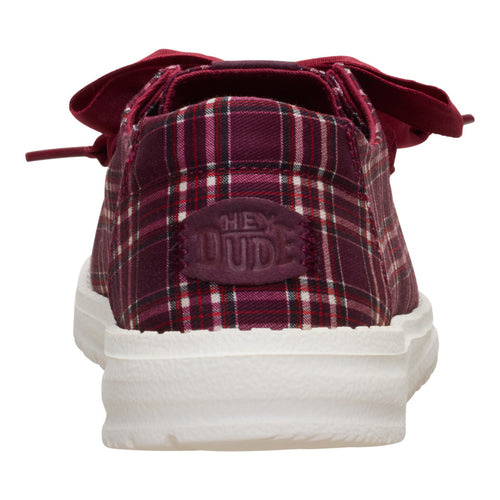 Wendy Holiday Bow - Red Plaid/Burgundy - 6