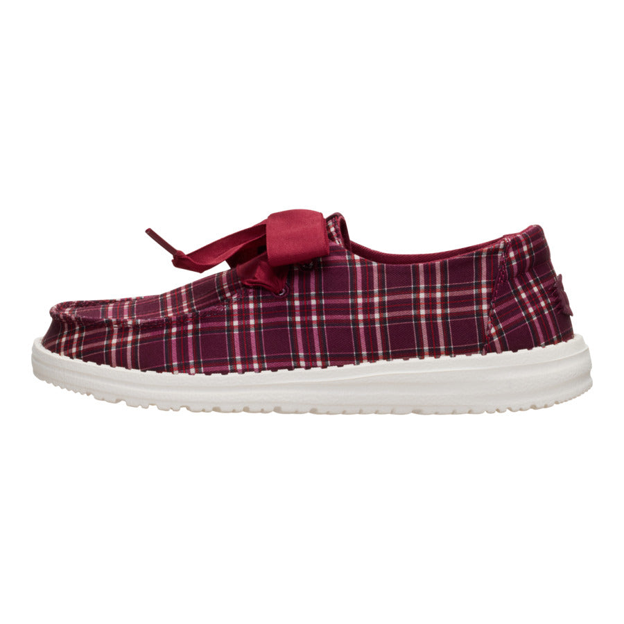 Wendy Holiday Bow - Red Plaid/Burgundy - 1