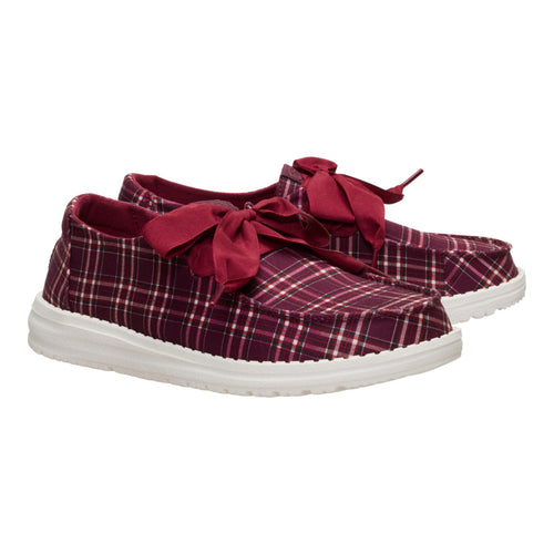 Wendy Holiday Bow - Red Plaid/Burgundy - 3
