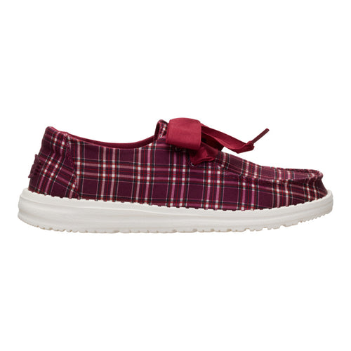 Wendy Holiday Bow - Red Plaid/Burgundy - 9