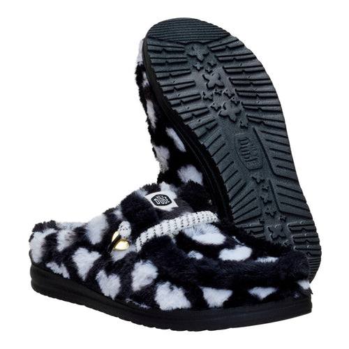 Wendy Slipper Hearts - Black/White - 3