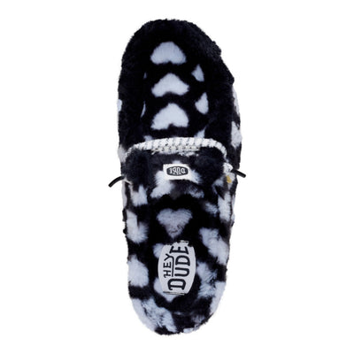 Wendy Slipper Hearts - Black/White
