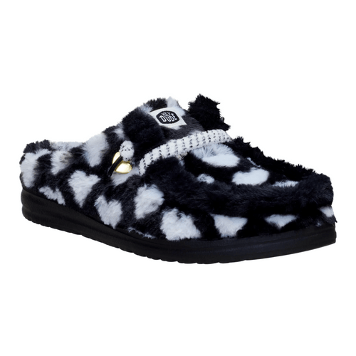 Wendy Slipper Hearts - Black/White - 7
